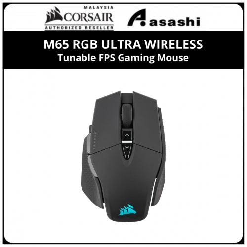 Corsair M65 RGB ULTRA Wireless + Bluetooth Weight Tunable FPS Gaming Mouse w/ SLIPSTREAM
