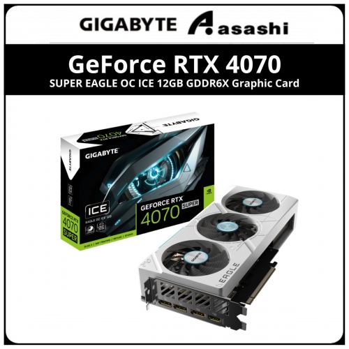 GIGABYTE GeForce RTX 4070 SUPER EAGLE OC ICE 12GB GDDR6X Graphic Card (GV-N4070SEAGLEOC ICE OC-12GD)