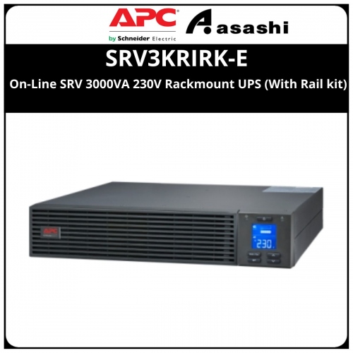 APC Easy UPS SRV3KRIRK-E On-Line SRV 3000VA 230V Rackmount UPS (With Rail kit)