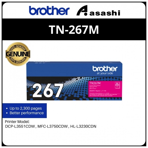 BROTHER TN-267M MAGENTA TONER 2300 Pages