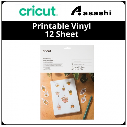 Cricut 2010362 Printable Vinyl White - 12 Sheet
Make a custom, full-color sticker.