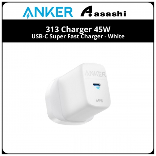 Anker 313 Charger 45W USB-C Super Fast Charger - White