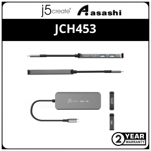 J5Create JCH453 USB4® 8K60 Slim Hub (2 yrs Limited Hardware Warranty)