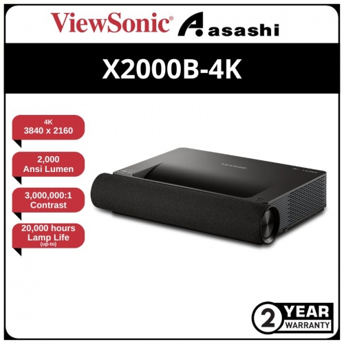 Viewsonic X2000B-4K 4K HDR Ultra Short Throw Smart Laser Projector