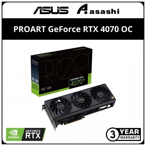 ASUS PROART GeForce RTX 4070 OC 12GB GDDR6 Graphic Card (PROART-RTX4070-O12G)