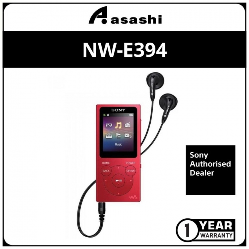 Sony NW-E394/RC Red 8GB MP3 Digital Media Player (1 yrs Limited Hardware Warranty)