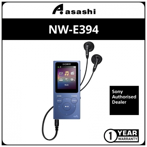 Sony NW-E394/LC Blue 8GB MP3 Digital Media Player (1 yrs Limited Hardware Warranty)