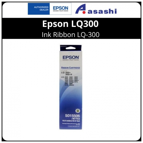 Epson LQ300 Ink Ribbon LQ-300/300+/300+ll/400/450/500/550/570/570+/580/ 850/850+/870 S015506 (10m)