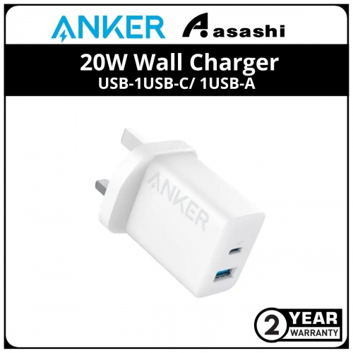 Anker 20W Wall Charger - 1USB-C/ 1USB-A (A2348K21) - White