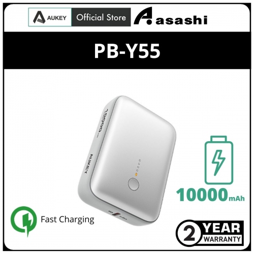 Aukey PB-Y55 22.5W 10000 mAh Power Bank - Silver