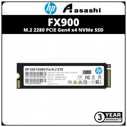 HP FX900 2TB M.2 2280 PCIE Gen4 x4 NVMe SSD (Up to 7400MB/s Read & 6700MB/s Write)