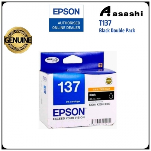 Epson T137 Black Double Pack (T137193)