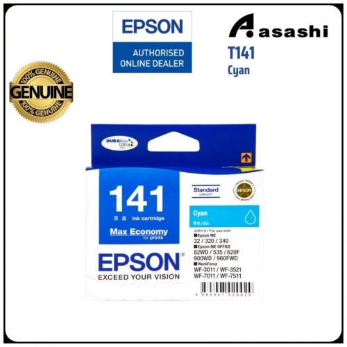 Epson T141290 (T141) Cyan Ink Cartridge