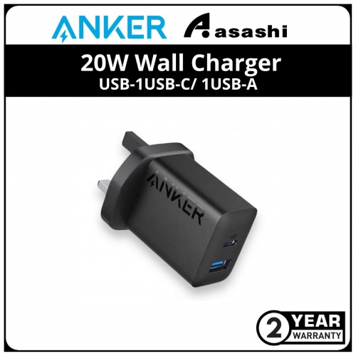 Anker 20W Wall Charger - 1USB-C/ 1USB-A (A2348K11) - Black