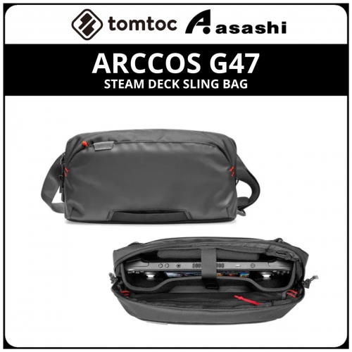 Tomtoc G47M1D1 (Black) ARCCOS G47 Steam Deck Sling Bag