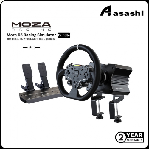 Moza R5 Racing Simulator Bundle (R5 base, ES wheel, SR-P lite 2 pedals) - RS20