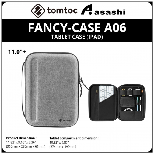 Tomtoc B06A2G2 (Grey) FANCY-CASE A06 Tablet Case (Ipad) 11 Inch Plus