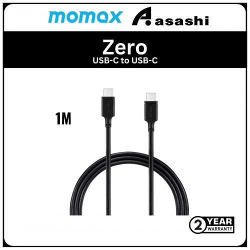 Momax ZERO USB-C to USB-C Cable (1M) - Black (2Y)