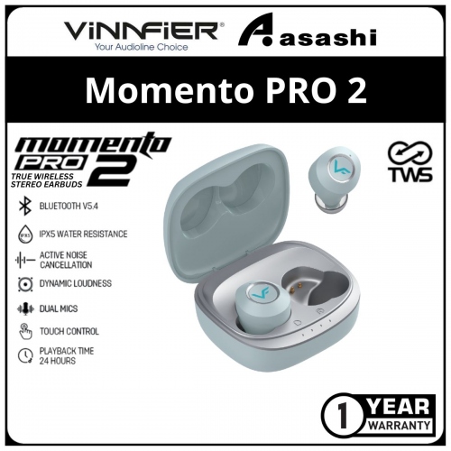 Vinnfier VF Momento Pro 2 TWS Earbud - Green (1 yrs Limited Hardware Warranty)