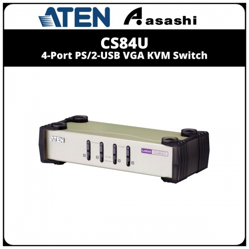 ATEN CS84U 4 Port PS/2 USB VGA KVM Switch, CS84U | Asashi